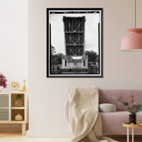 Historic Framed Print, Palm Valley Bridge, County Road 210 spanning Intracoastal Waterway, Ponte Vedra Beach, St. Johns County, FL - 14,  17-7/8" x 21-7/8"