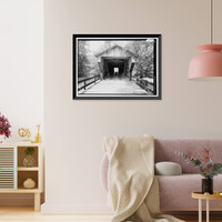 Red Oak Creek Bridge, Spanning (Big) Red Oak Creek, Huel Brown Road (Cov, Woodbury vicinity, Meriwether County, GA - 4, Antique Wall Art