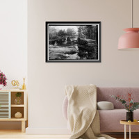 Historic Framed Print, Savannah & Ogeechee Barge Canal, Between Ogeechee & Savannah Rivers, Savannah vicinity, Chatham County, GA - 32,  17-7/8" x 21-7/8"