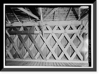 Historic Framed Print, Watson Mill Bridge, Spanning South Fork Broad River, Watson Mill Road, Comer vicinity, Madison County, GA - 13,  17-7/8" x 21-7/8"