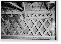 Historic Framed Print, Watson Mill Bridge, Spanning South Fork Broad River, Watson Mill Road, Comer vicinity, Madison County, GA - 13,  17-7/8" x 21-7/8"