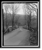 Historic Framed Print, Georgia DOT Bridge No. 083/00201/X/00372N, Spanning Lookout Creek on County Road 201, New England, Dade County, GA,  17-7/8" x 21-7/8"