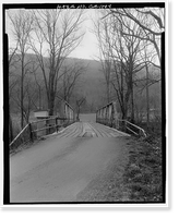 Historic Framed Print, Georgia DOT Bridge No. 083/00201/X/00372N, Spanning Lookout Creek on County Road 201, New England, Dade County, GA,  17-7/8" x 21-7/8"