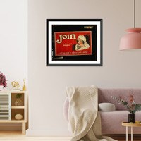 Historic Framed Print, Join - Red Cross work must go on! All you need is a heart and a dollar.Dexter.,  17-7/8" x 21-7/8"