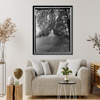 Historic Framed Print, Georgia DOT Bridge No. 129/00228/00505E, Spanning Salacoa Creek on County Road 228, Fairmount, Gordon County, GA,  17-7/8" x 21-7/8"