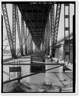 Sand Bar Ferry Bridge, Spanning Savannah River on State Highway 28, Augusta, Richmond County, GA - 7, Antique Poster