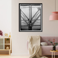 Historic Framed Print, Sand Bar Ferry Bridge, Spanning Savannah River  on State Highway 28, Augusta, Richmond County, GA - 10,  17-7/8" x 21-7/8"