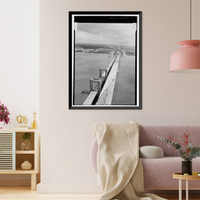 Sidney Lanier Bridge, Spanning Brunswick River, Brunswick, Glynn County, GA - 3, Antique Print