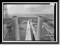 Historic Framed Print, Sidney Lanier Bridge, Spanning Brunswick River, Brunswick, Glynn County, GA - 9,  17-7/8" x 21-7/8"