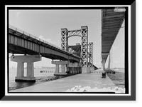 Historic Framed Print, Sidney Lanier Bridge, Spanning Brunswick River, Brunswick, Glynn County, GA - 16,  17-7/8" x 21-7/8"