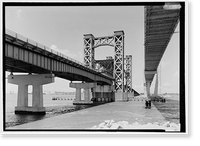 Historic Framed Print, Sidney Lanier Bridge, Spanning Brunswick River, Brunswick, Glynn County, GA - 16,  17-7/8" x 21-7/8"