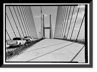 Historic Framed Print, Sidney Lanier Bridge, Spanning Brunswick River, Brunswick, Glynn County, GA - 20,  17-7/8" x 21-7/8"