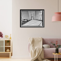 Historic Framed Print, Sidney Lanier Bridge, Spanning Brunswick River, Brunswick, Glynn County, GA - 20,  17-7/8" x 21-7/8"