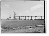 Sidney Lanier Bridge, Spanning Brunswick River, Brunswick, Glynn County, GA - 24, Vintage Print
