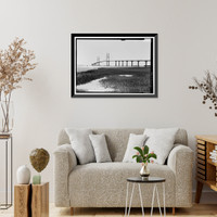 Sidney Lanier Bridge, Spanning Brunswick River, Brunswick, Glynn County, GA - 29, Historic Print