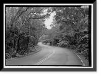 Historic Framed Print, Crater Rim Drive, Volcano, Hawaii County, HI - 12,  17-7/8" x 21-7/8"