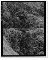 Historic Framed Print, Paihi Bridge, Spanning Paihi Gulch at Hana Highway (County Route 31), Kipahulu, Maui County, HI - 3,  17-7/8" x 21-7/8"