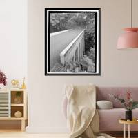 Historic Framed Print, Kaukau'ai Bridge, Spanning Kaukau'ai Gulch on Hana Highway (County Route 31), Kipahulu, Maui County, HI - 6,  17-7/8" x 21-7/8"