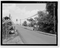 Historic Framed Print, Waiohonu Bridge, Spanning Waiohonu Stream on Hana Highway (County Route 31), Puuiki, Maui County, HI,  17-7/8" x 21-7/8"