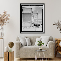 Historic Framed Print, U.S. Naval Air Station, Seaplane Hangar, Pensacola, Escambia County, FL - 15,  17-7/8" x 21-7/8"