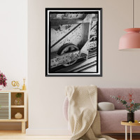 Historic Framed Print, U.S. Naval Air Station, Seaplane Hangar, Pensacola, Escambia County, FL - 33,  17-7/8" x 21-7/8"