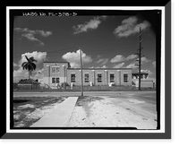 Historic Framed Print, Miami Municipal Water Softening Plant, 700 West Second Avenue, Hialeah, Miami-Dade County, FL - 3,  17-7/8" x 21-7/8"