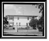Historic Framed Print, U.S. Naval Air Station, Barrancas National Cemetery, Superintendent's Lodge, Intersection of Hovey & Duncan Roads, Pensacola, Escambia County, FL - 2,  17-7/8" x 21-7/8"