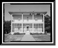 Historic Framed Print, U.S. Naval Air Station, Barrancas National Cemetery, Superintendent's Lodge, Intersection of Hovey & Duncan Roads, Pensacola, Escambia County, FL - 3,  17-7/8" x 21-7/8"