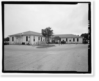 Historic Framed Print, U.S. Naval Air Station, Cadet Administration Building, 140 Fred Bauer Road, Pensacola, Escambia County, FL - 7,  17-7/8" x 21-7/8"