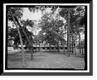 Historic Framed Print, Eglin Air Force Base, Storehouse & Company Administration, Southeast of Flager Road, Nassau Lane, & southern edge of Weekly Bayou, Valparaiso, Okaloosa County, FL - 6,  17-7/8" x 21-7/8"