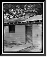 Historic Framed Print, Eglin Air Force Base, Storehouse & Company Administration, Southeast of Flager Road, Nassau Lane, & southern edge of Weekly Bayou, Valparaiso, Okaloosa County, FL - 8,  17-7/8" x 21-7/8"