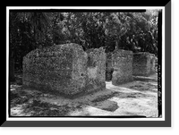 Historic Framed Print, Kingsley Plantation, 11676 Palmetto Avenue, Jacksonville, Duval County, FL - 49,  17-7/8" x 21-7/8"