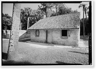Historic Framed Print, Kingsley Plantation, Slave Quarters, 11676 Palmetto Avenue, Jacksonville, Duval County, FL - 2,  17-7/8" x 21-7/8"