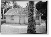 Historic Framed Print, Kingsley Plantation, Slave Quarters, 11676 Palmetto Avenue, Jacksonville, Duval County, FL - 4,  17-7/8" x 21-7/8"
