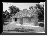 Historic Framed Print, Kingsley Plantation, Slave Quarters, 11676 Palmetto Avenue, Jacksonville, Duval County, FL - 6,  17-7/8" x 21-7/8"