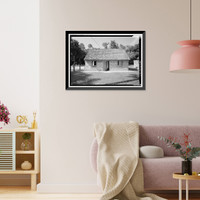 Historic Framed Print, Kingsley Plantation, Slave Quarters, 11676 Palmetto Avenue, Jacksonville, Duval County, FL - 7,  17-7/8" x 21-7/8"