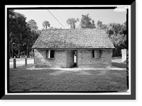 Historic Framed Print, Kingsley Plantation, Slave Quarters, 11676 Palmetto Avenue, Jacksonville, Duval County, FL - 8,  17-7/8" x 21-7/8"