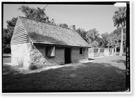 Historic Framed Print, Kingsley Plantation, Slave Quarters, 11676 Palmetto Avenue, Jacksonville, Duval County, FL - 9,  17-7/8" x 21-7/8"