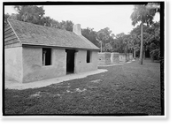 Historic Framed Print, Kingsley Plantation, Slave Quarters, 11676 Palmetto Avenue, Jacksonville, Duval County, FL - 10,  17-7/8" x 21-7/8"