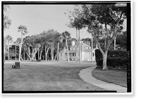 Historic Framed Print, Kingsley Plantation, House, 11676 Palmetto Avenue, Jacksonville, Duval County, FL,  17-7/8" x 21-7/8"