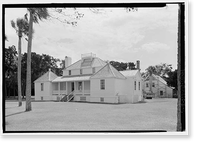 Historic Framed Print, Kingsley Plantation, House, 11676 Palmetto Avenue, Jacksonville, Duval County, FL - 2,  17-7/8" x 21-7/8"
