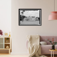 Historic Framed Print, Kingsley Plantation, House, 11676 Palmetto Avenue, Jacksonville, Duval County, FL - 2,  17-7/8" x 21-7/8"