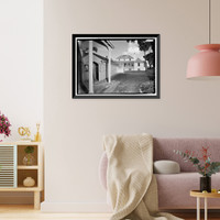 Historic Framed Print, Kingsley Plantation, House, 11676 Palmetto Avenue, Jacksonville, Duval County, FL - 8,  17-7/8" x 21-7/8"