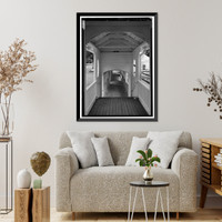 Historic Framed Print, Kingsley Plantation, House, 11676 Palmetto Avenue, Jacksonville, Duval County, FL - 19,  17-7/8" x 21-7/8"