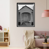 Historic Framed Print, Kingsley Plantation, House, 11676 Palmetto Avenue, Jacksonville, Duval County, FL - 21,  17-7/8" x 21-7/8"