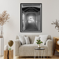 Historic Framed Print, Kingsley Plantation, House, 11676 Palmetto Avenue, Jacksonville, Duval County, FL - 23,  17-7/8" x 21-7/8"