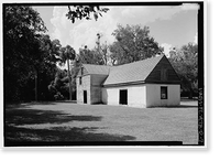 Historic Framed Print, Kingsley Plantation, Barn, 11676 Palmetto Avenue, Jacksonville, Duval County, FL - 7,  17-7/8" x 21-7/8"