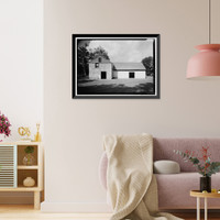 Historic Framed Print, Kingsley Plantation, Barn, 11676 Palmetto Avenue, Jacksonville, Duval County, FL - 9,  17-7/8" x 21-7/8"