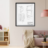 Historic Framed Print, U.S. Naval Air Station, Paint Shop, 222 East Avenue, Pensacola, Escambia County, FL - 14,  17-7/8" x 21-7/8"