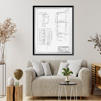 Historic Framed Print, U.S. Naval Air Station, Paint Shop, 222 East Avenue, Pensacola, Escambia County, FL - 14,  17-7/8" x 21-7/8"